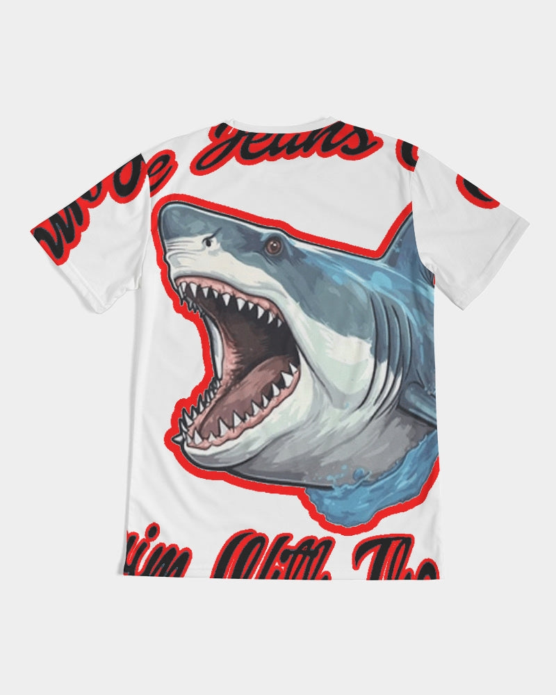 NEW - Hype Jeans Company -Come swim with the sharks Men's All-Over Print Tee