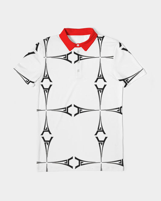 Hype Jeans Eiffel Tower Men's All-Over Print Slim Fit Short Sleeve Polo