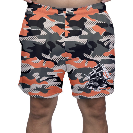 Hype Jeans Company orange camo Men's Cotton Shorts