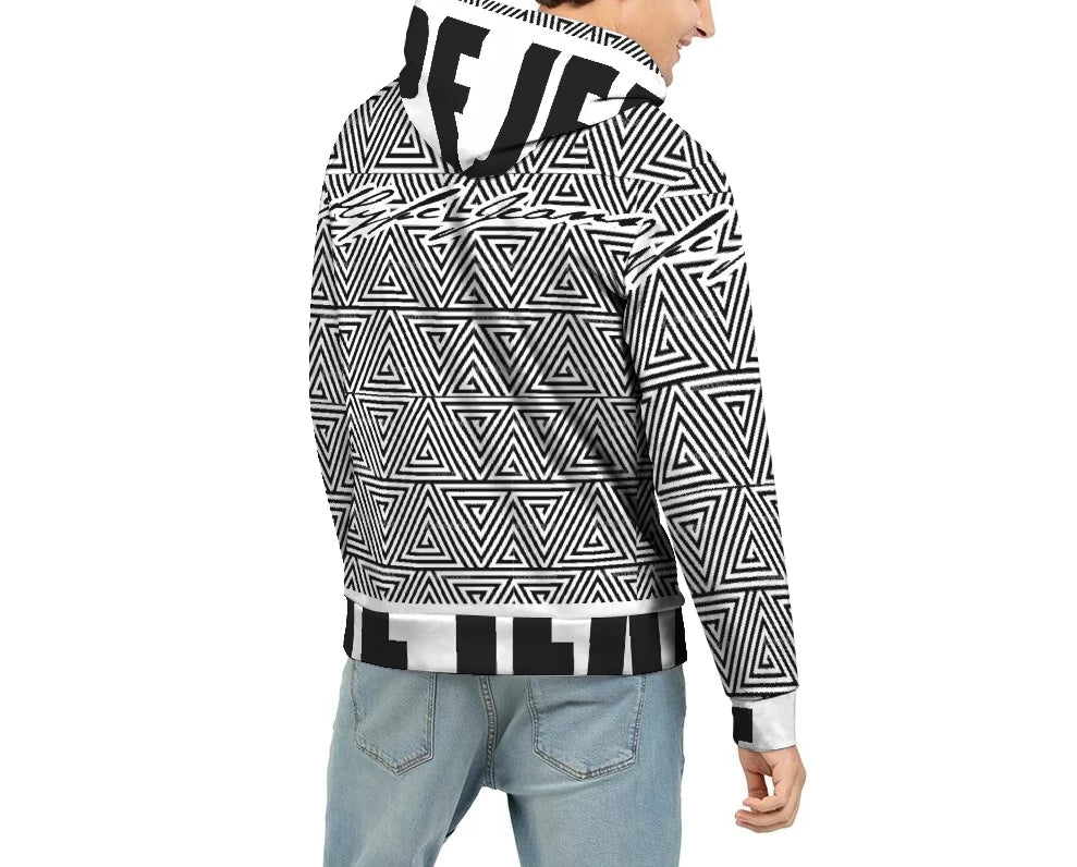 Hype Jeans Black / White Mosaic Men's Hoodie - Hype Jeans Company - Hype Jeans