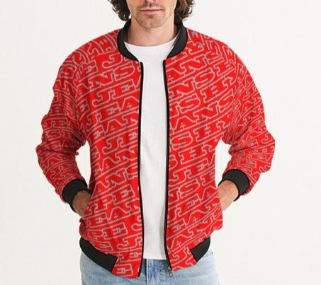 Hype Jeans Company Monogram Red Men's Bomber Jacket