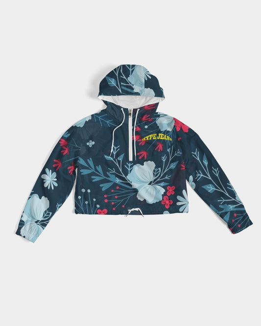 Hype Jeans Company Flowers Women's Cropped Windbreaker