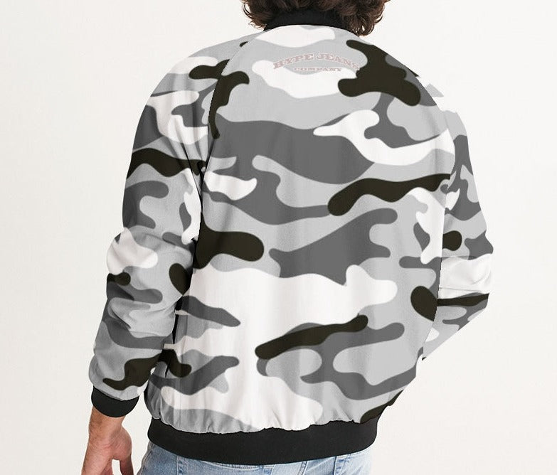 Hype Jeans Company Camo Black / White Men's Bomber Jacket