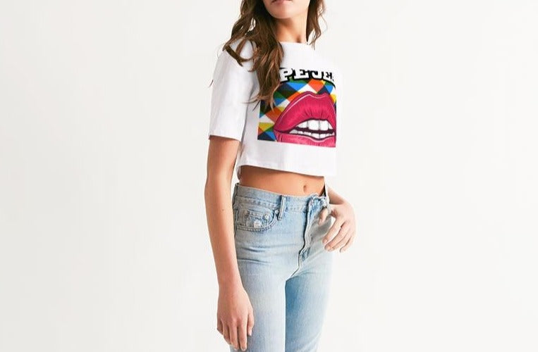 Hype Jeans Company Lip Drip Women's Cropped Tee