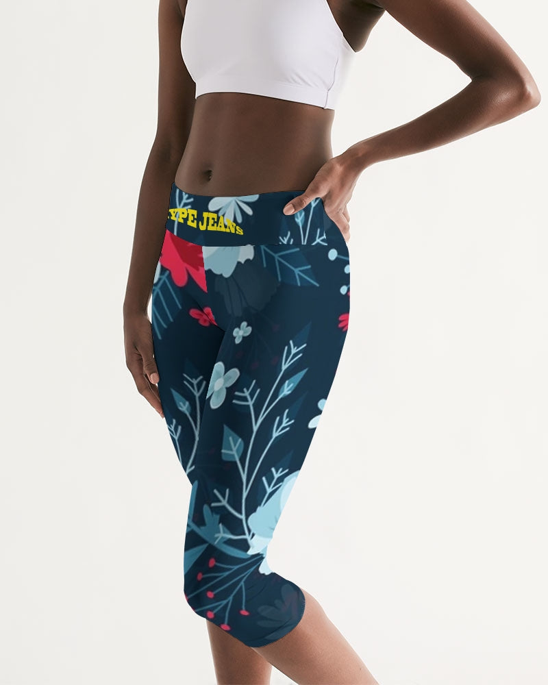 Hype Jeans Company Womens Capri Leggings Black