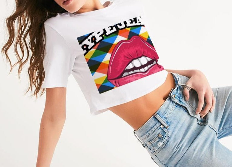 Hype Jeans Company Lip Drip Women's Cropped Tee