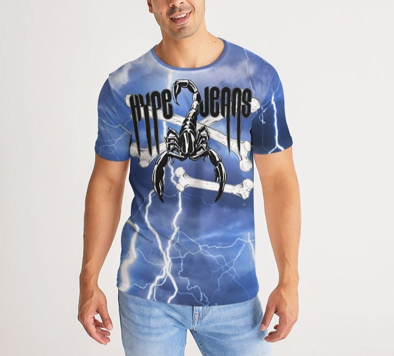 Hype Jeans Company Scorpion Thunder Men's Tee- blue