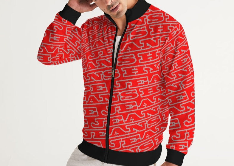 Hype Jeans Monogram Red Men's Track Jacket