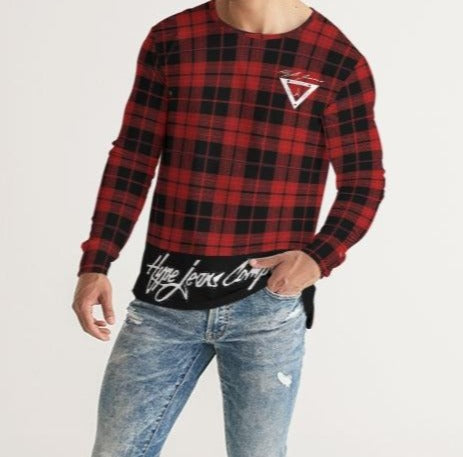 Hype Jeans Company Plaid Men's Long Sleeve Tee