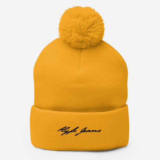 HYPE JEANS COMPANY - POM-POM YELLOW BEANIE